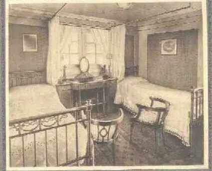 A first-class cabin.