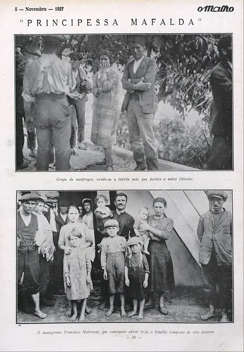 The Mattiogi family, eight people from the same hold, all of them saved.